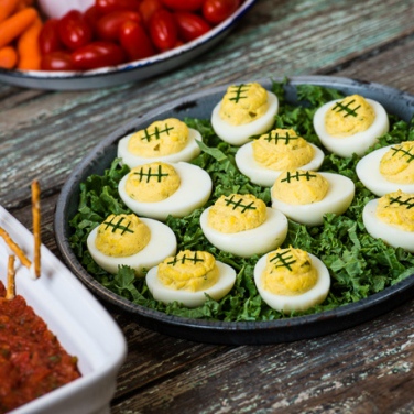 Football Deviled Eggs